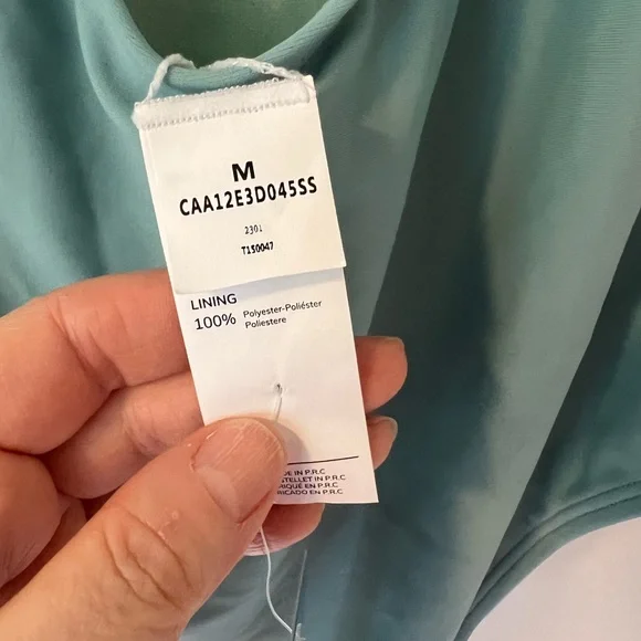 Cupshe Sleek Halter One-Piece Swimsuit in Light Blue - Picture 6 of 8